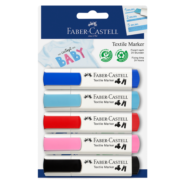 Stylo pour marquage textile Pastel ensemble de 5