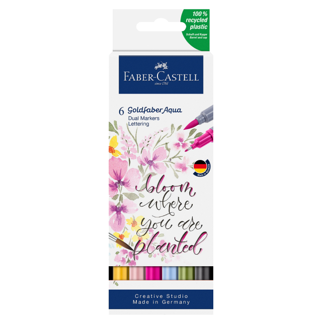 Goldfaber Aqua Dual Marker Lot de 6 Lettering