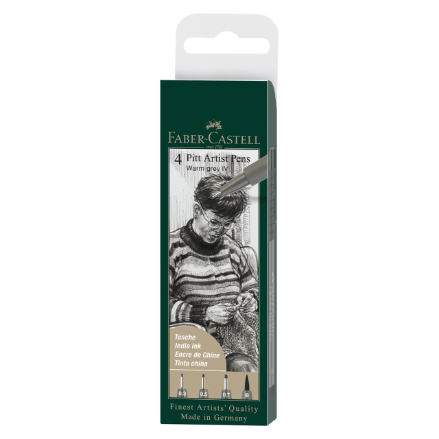 PITT Artist Lot de 4 Warm Grey