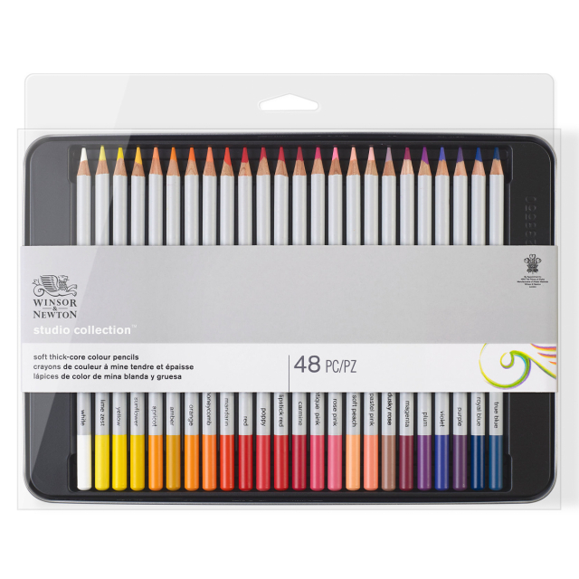 Nassau Fine Art Professional Set de 80 Crayons de couleur – Ensemble de  dessin Crayons