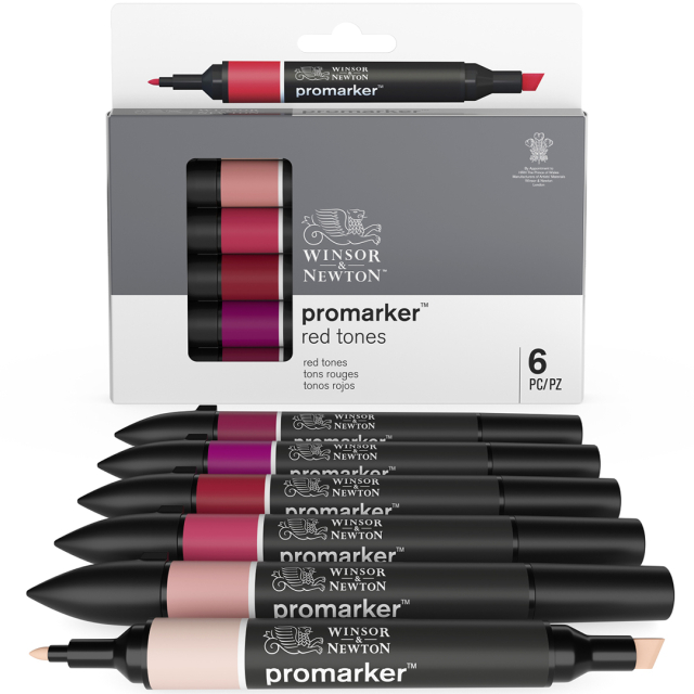 Promarker Lot de 6 Red tones