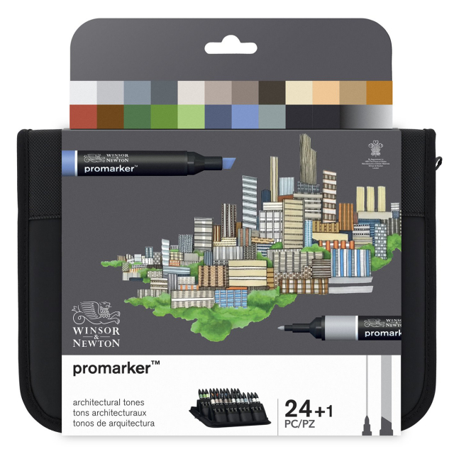 Promarker Architectural Tones Wallet Lot de 24