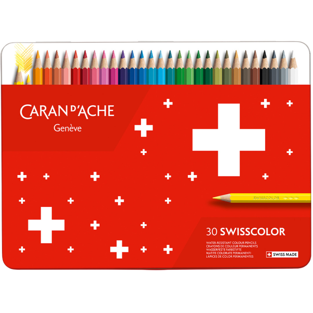 Swisscolor Crayons de couleur 30 pièces