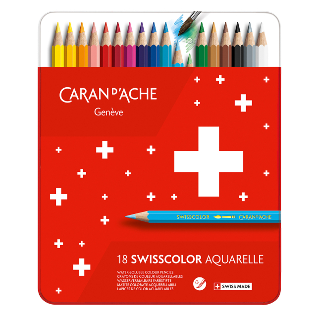 Swisscolor Aquarelle Ensemble de 18