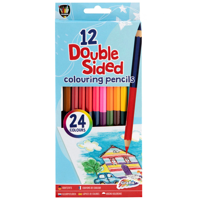 Crayons de couleur Duo 12-set