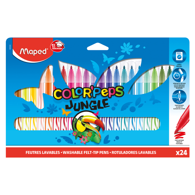 Colorpeps Feutres Jungle Lot de 24