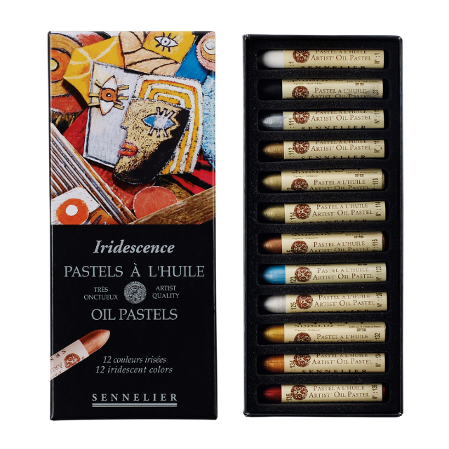 Pastel à l'huile 5ml Metallic 12 pièces
