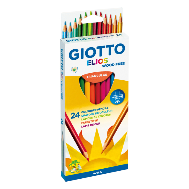 Elios Crayons de couleur Lot de 24