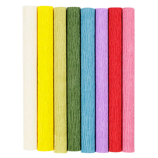 Papier Crépon Couleurs de base 8 Filles