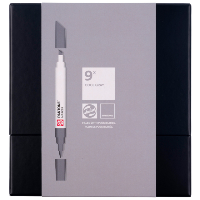 Marker Ensemble de 9 Cool Gray