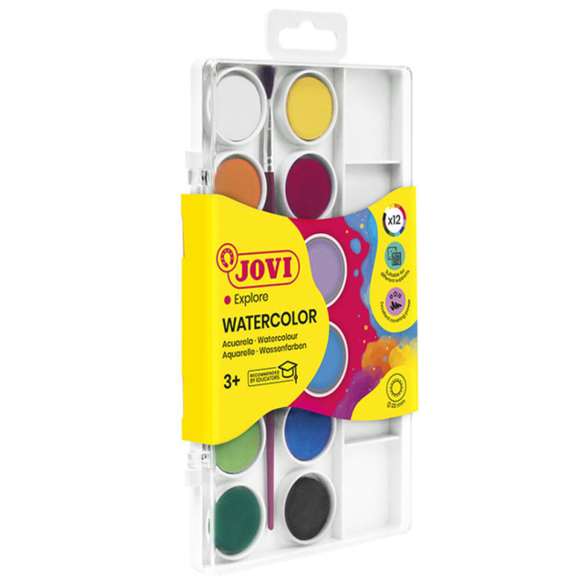 Ensemble d'aquarelle 12 couleurs