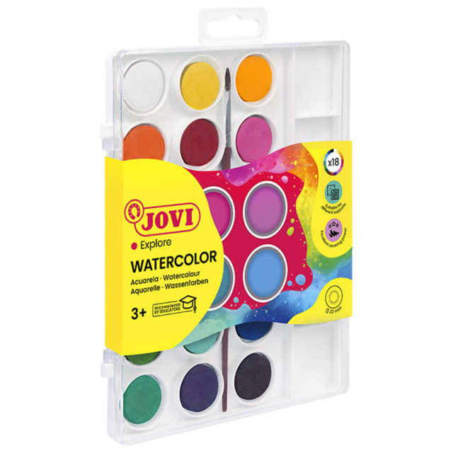 Ensemble d'aquarelle 18 couleurs
