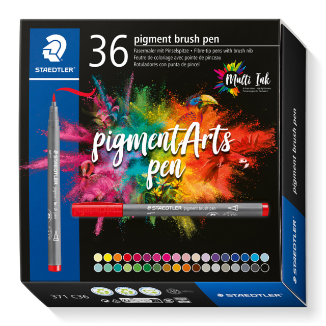 Pigment Arts Brush Pen ensemble de 36