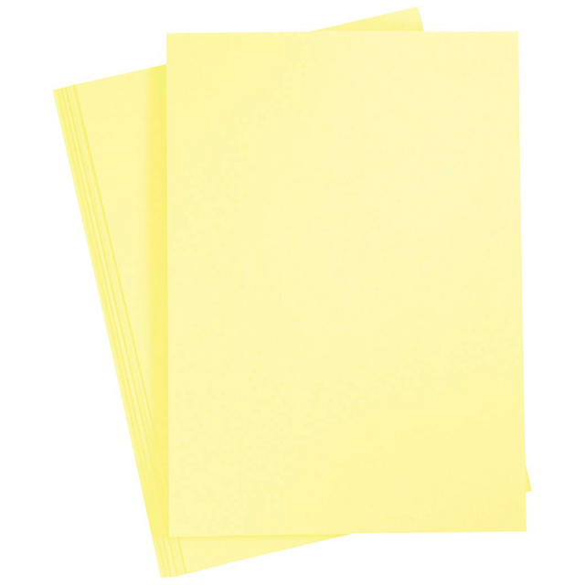 Papier coloré Jaune clair A4 180g 20 feuilles