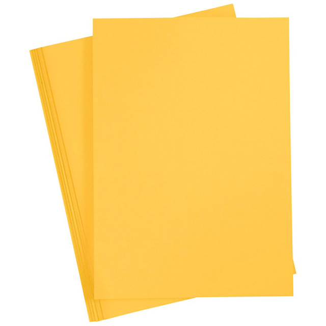 Papier coloré Jaune A4 180g 20 feuilles