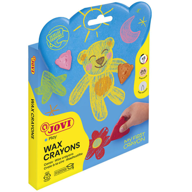 En forme d'ours craies de cire Lot de 8 (2 ans+)