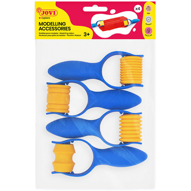 Roller pour l'argile Paquet de 4 modèles différents (3 ans et +)