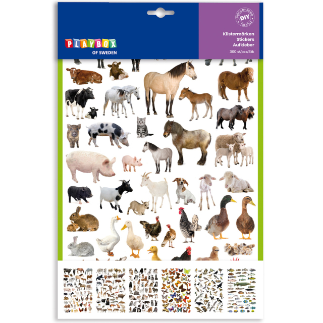 Stickers animal 6 filles