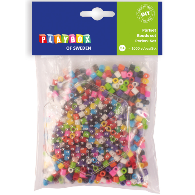 Tube perles Hexagone 1000 pcs Mix
