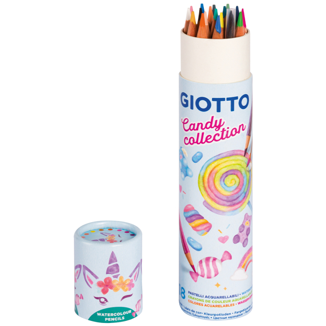 Candy Collection Stilnovo Crayons de couleur pour aquarelle 18 pièces
