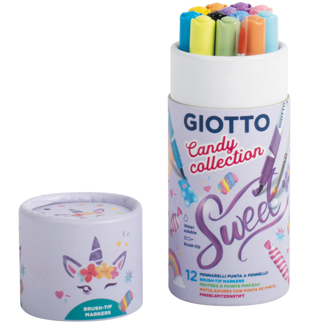 Candy Collection Turbo Soft Brush Pen ensemble de 12