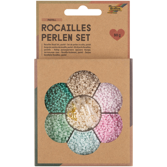 Ensemble de perles Rocailles Pastel