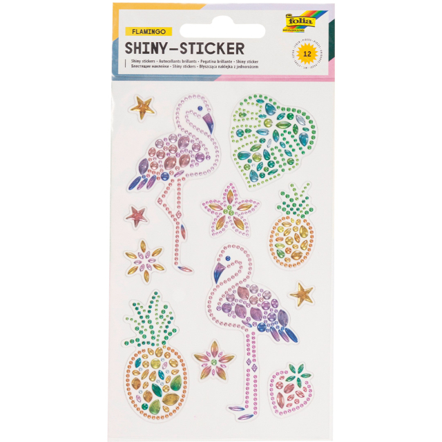 Stickers diamant Flamant rose 1 feuille