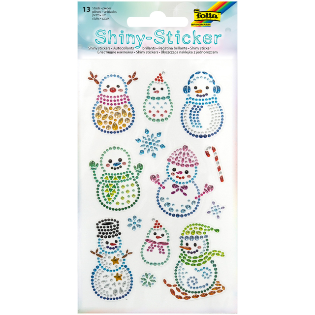 Stickers diamant Bonhomme de neige 1 feuille