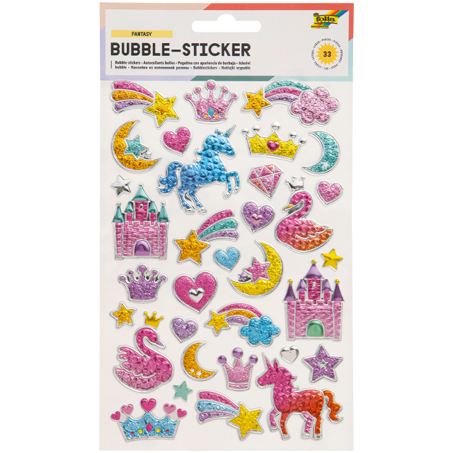 Stickers 3D Fantaisie 1 feuille