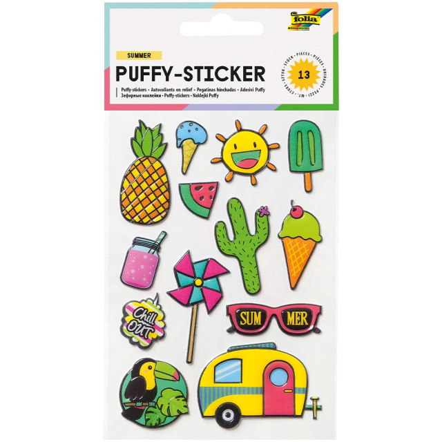 Stickers souples 3D Été 1 feuille