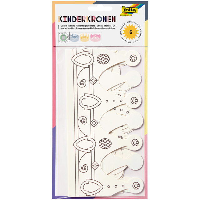 Masques enfants Couronnes lot de 6