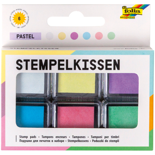 Tampon encreur Pastel lot de 6