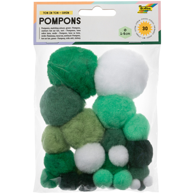 Pompons Vert lot de 30