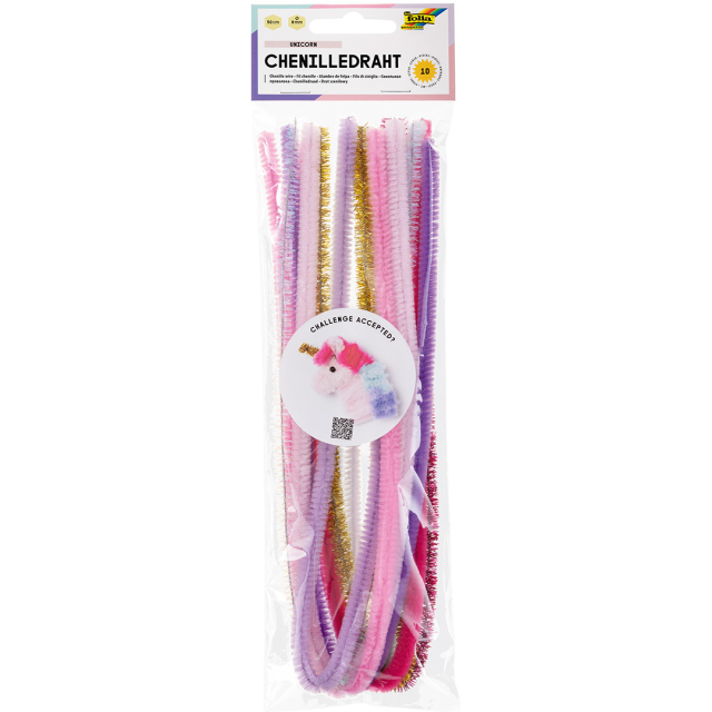Kit de bricolage Pipes nettoyeurs Licorne lot de 10