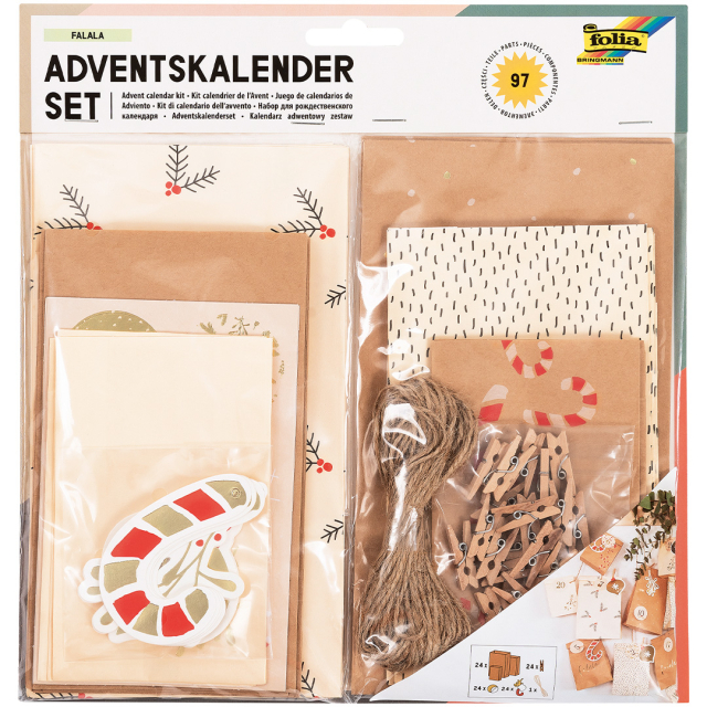 Sacs en papier pour le calendrier de l'Avent paquet de 24