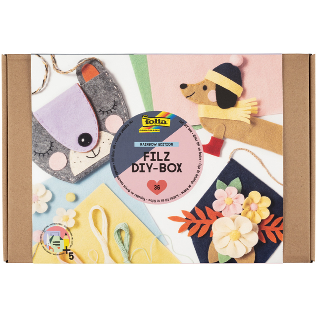 Boîte DIY Feutre Arc-en-ciel