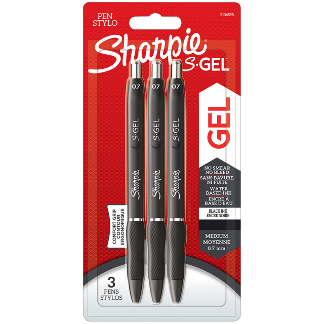 S-Gel 0,7 mm Lot de 3 Black