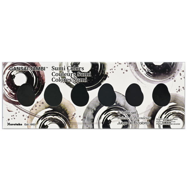 Gansai Tambi Aquarelle lot de 6 Sumi Colors