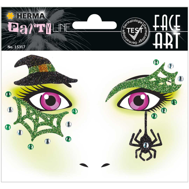Face Art Stickers Sorcière
