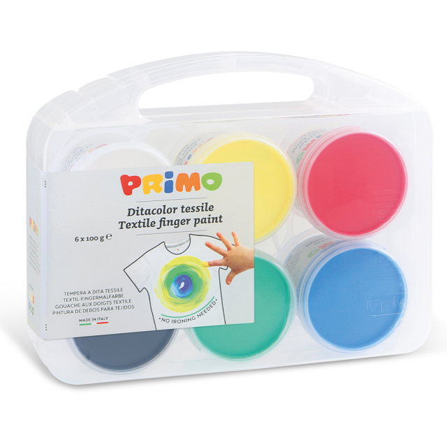 Peinture au doigt pour textile Basic-set 6x100g