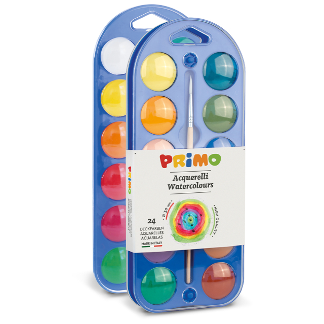 Aquarelle Lot de 24 Ø30 + pinceau