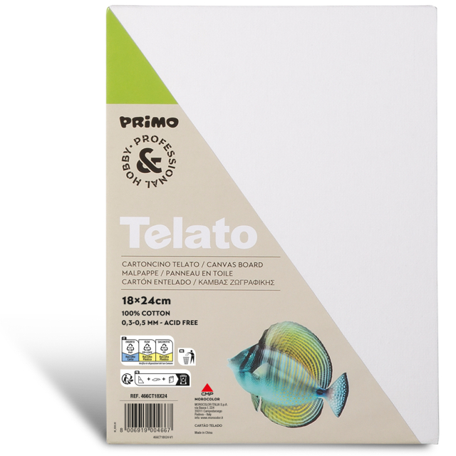 Carton entoilé coton 18x24 cm