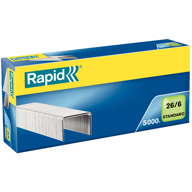 Agrafes Standard 26/6 galvanisées 5000 pièces