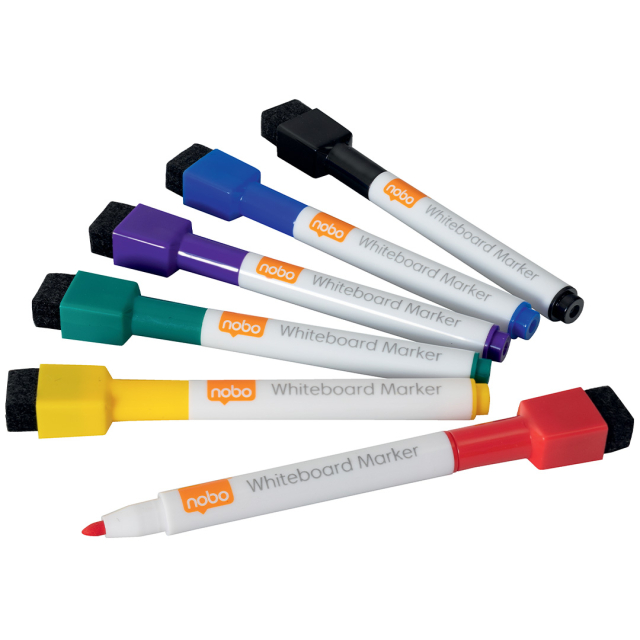 Whiteboard marker Mini avec gomme set de 6