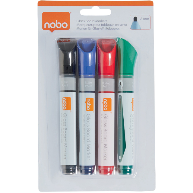 Marqueur pour tableau en verre set de 4