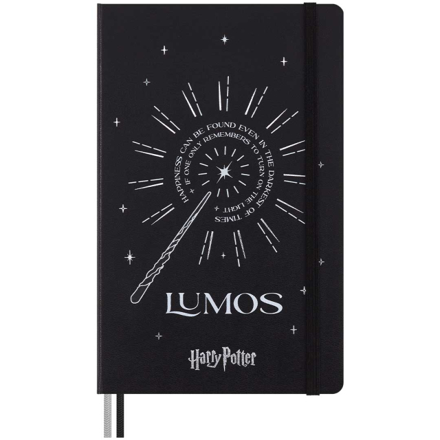 Hard Cover Notebook Large Harry Potter Lumos