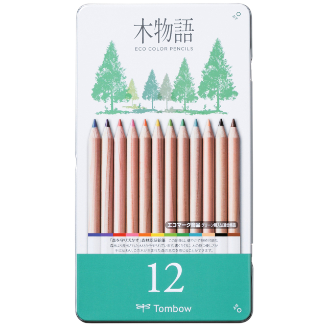 Ki-Monogatari Eco Crayons de couleur Lot de 12