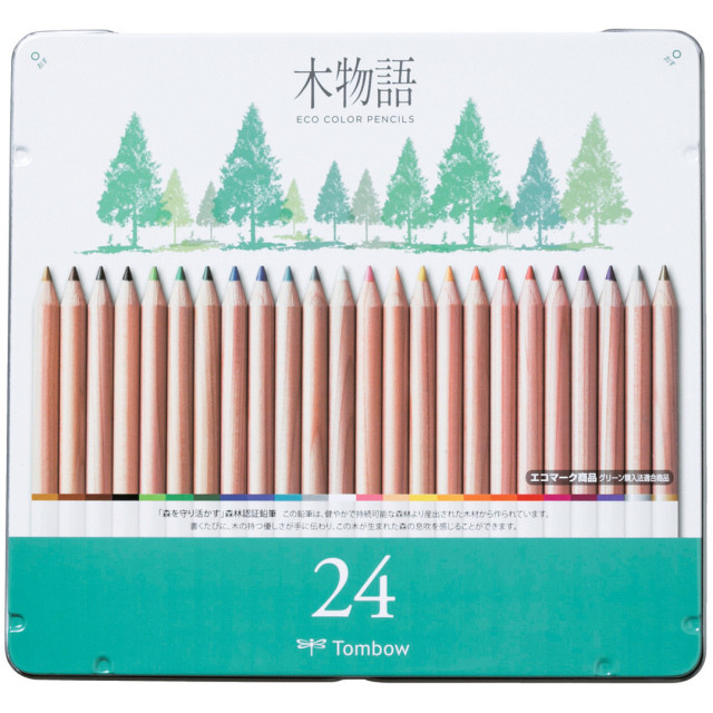 Ki-Monogatari Eco Crayons de couleur Lot de 24