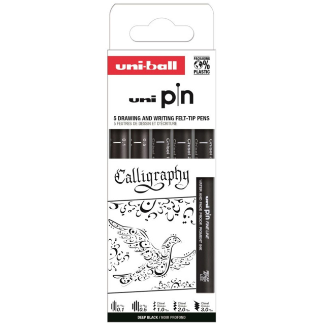 Pin Fine Line Calligraphy Lot de 5