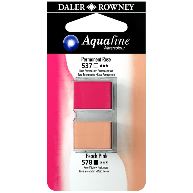 Aquarelle Half-pan Duo Permanent Rose/Portrait Pink